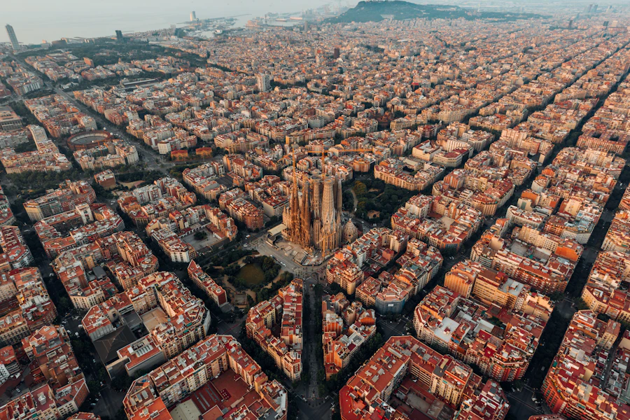 Barcelona city and coast